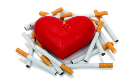 Heart with cigarettes.  https://www.info-on-high-blood-pressure.com/Blood-Pressure-Natural-Remedies.html