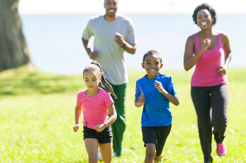 Black family exercising. https://www.info-on-high-blood-pressure.com/Genetic-Risks.html
