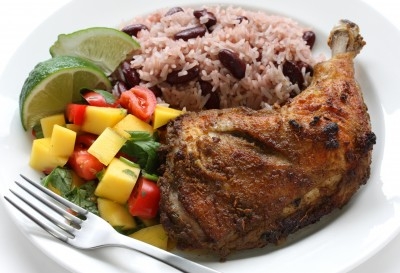 Chicken, vegetables and rice and peas meal. https://www.info-on-high-blood-pressure.com/Foods-To-Lower-Blood-Pressure.html