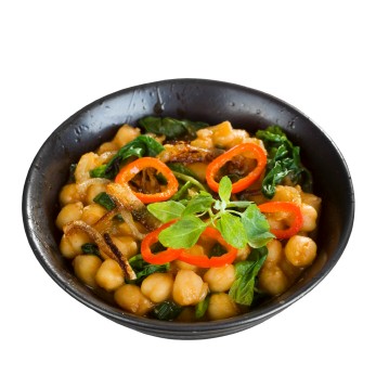 https://www.info-on-high-blood-pressure.com/VeganRecipes.html, Saag CHHole - Indian Spinach and Chickpea Curry