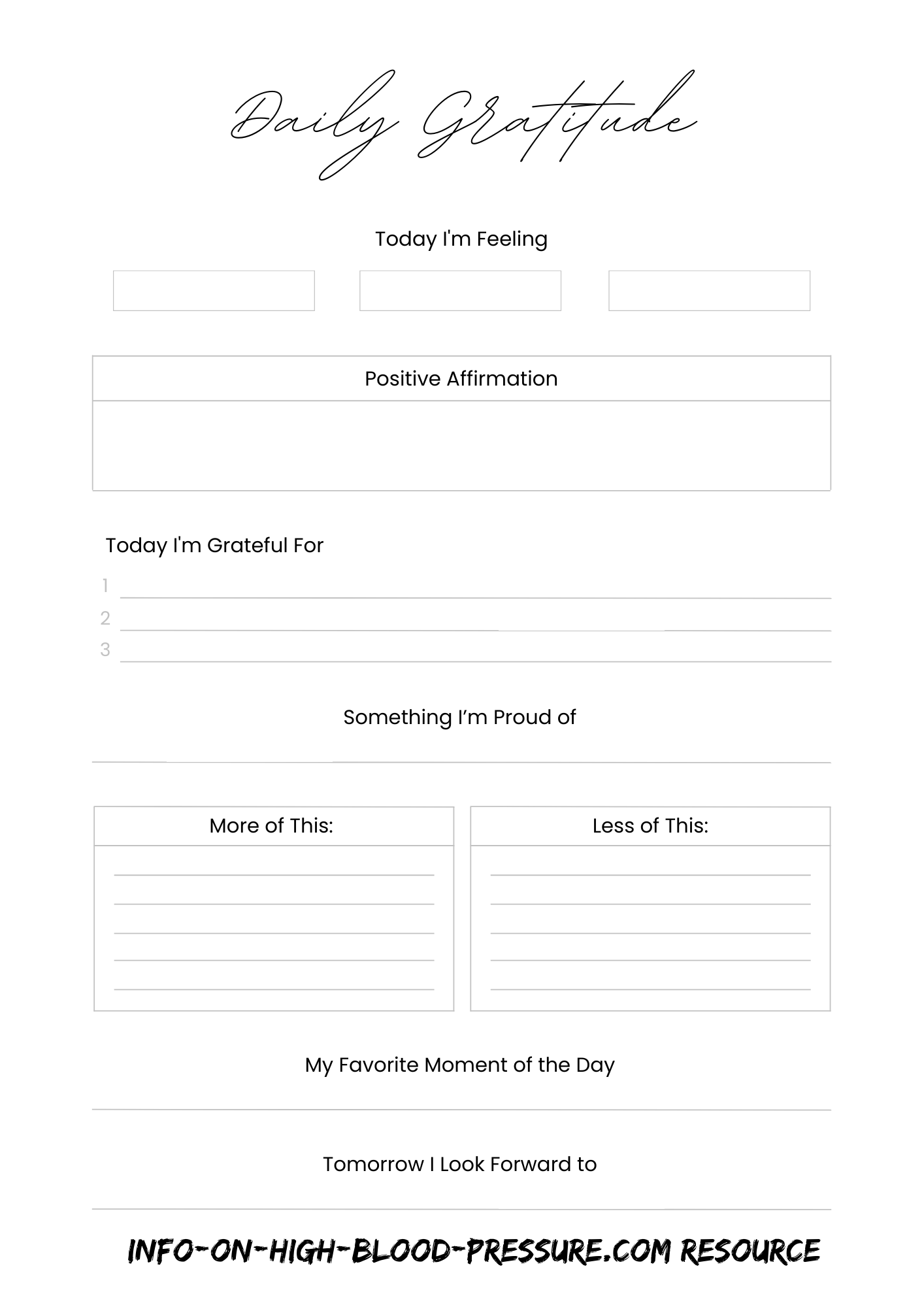 gratitude journal template