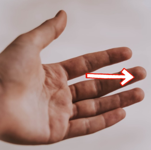 Third finger of left hand. https://www.info-on-high-blood-pressure.com/Acupressure.html