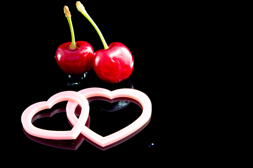 Heart shape Cherries. https://www.info-on-high-blood-pressure.com/Tart-Cherries.html
