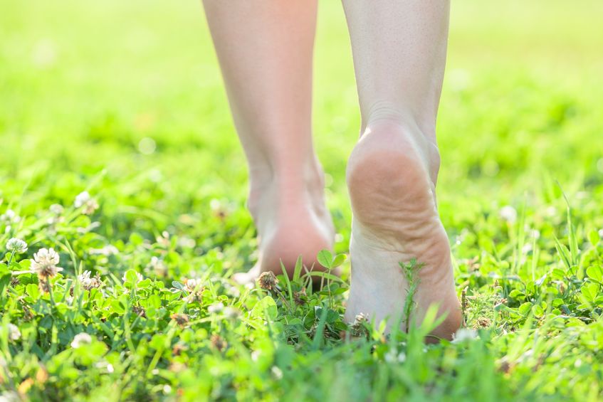 Walking on the grass. https://www.info-on-high-blood-pressure.com/High-Blood-Pressure-Natural-Remedies.html